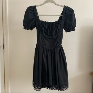 Cider Black smocked dress